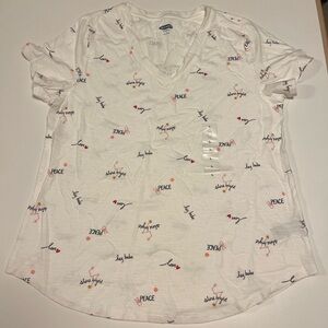 Old Navy Women's White Graphic Tee